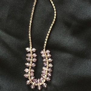 necklace Purple Glass Chocker Style